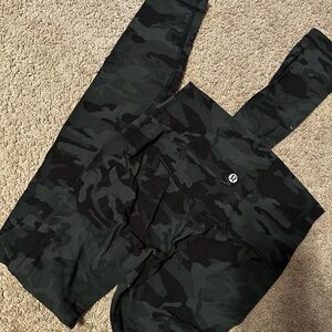 lululemon athletica green Camo leggings